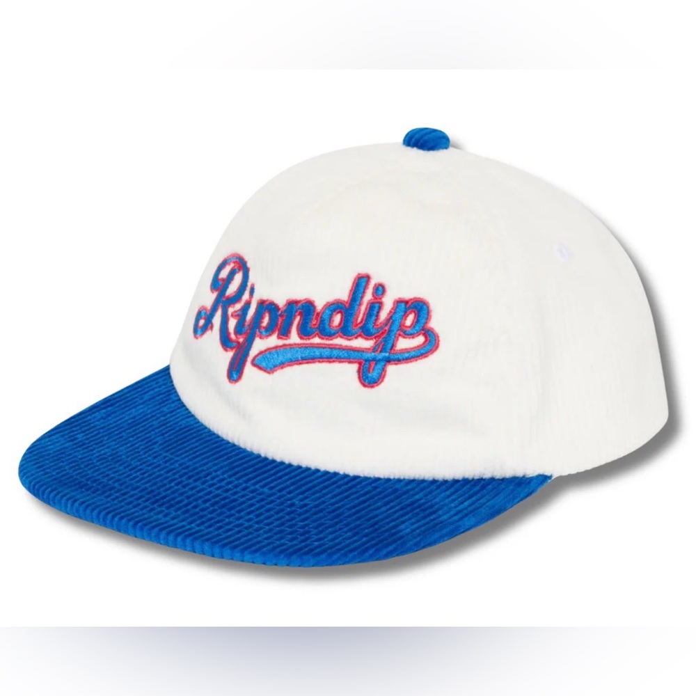 Ripndip White and Blue Embroidered Unisex Cap NWT Adjustable